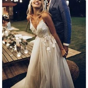 Excellent Tulle Spaghetti Straps Neckline A-line W